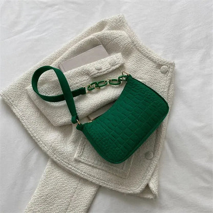 Popular Retro Gentle Temperament Small Square Bag 2024 Autumn Shoulder Handheld Fashion Casual Yankee Underarm Small Square Bag